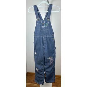 VTG 60S BIG SMITH Denim Bib Overalls Sanforized Union Made Embroidered Hippie XS